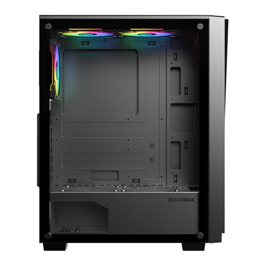 GameMax Prism Black Mid Tower Tempered Glass PC Gaming Case