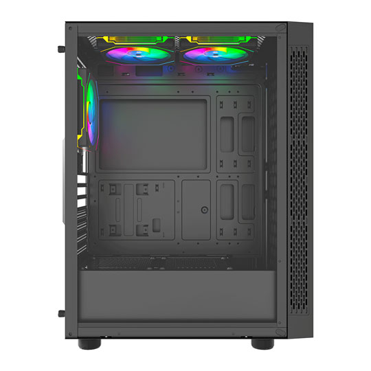 Vida Aperion Black Tempered Glass Micro-ATX PC Gaming Case