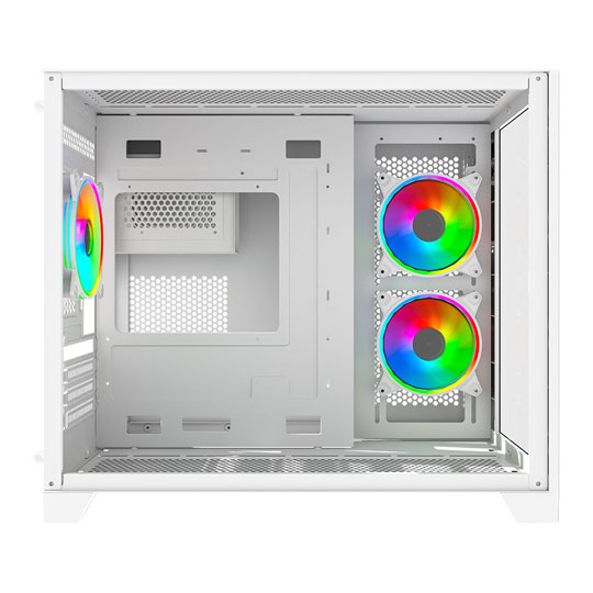 Vida Akira V2 White Tempered Glass Micro-ATX PC Gaming Case