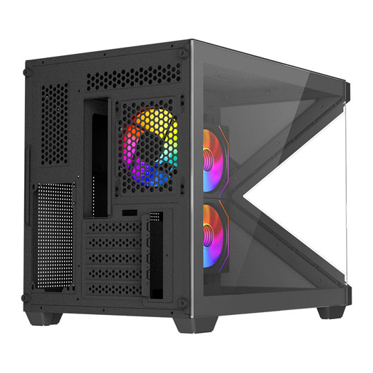 Vida Arcade Black Tempered Glass Micro-ATX PC Gaming Case : image 4