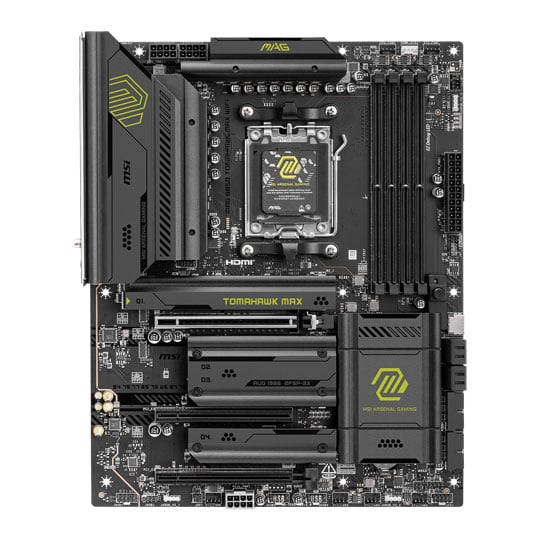 MSI MAG B850 TOMAHAWK MAX WiFi AM5 DDR5 PCIe 5.0 ATX Motherboard