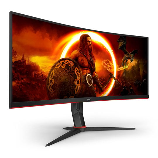 Open Box AOC CU34G2XP/BK 34" WQHD 180Hz Curved Freesync Premium Gaming Monitor