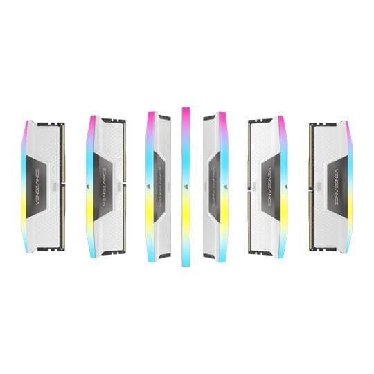 CORSAIR Vengeance RGB White 32GB 6000MHz DDR5 Dual Profile Memory Kit : image 4