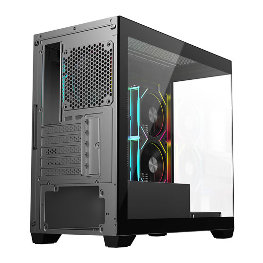 CiT Mercury Black Tempered Glass MicroATX Case : image 4