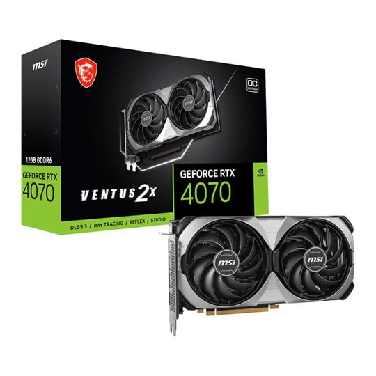 Refurbished MSI NVIDIA GeForce RTX 4070 12GB VENTUS 2X E1 OC Ada Lovelace Graphics Card : image 1