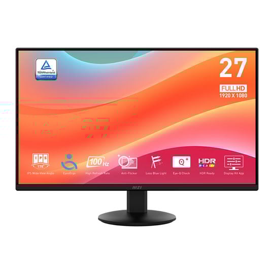 MSI PRO 27" FHD 100hz Adaptive Sync IPS Business & Productivity Class Monitor