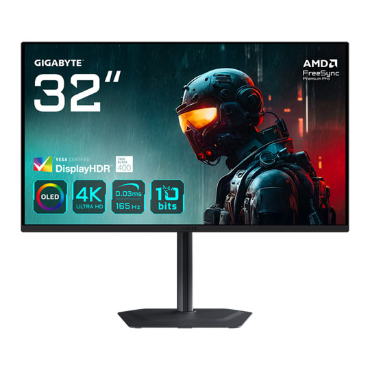 Gigabyte 31.5" MO32U AMD FreeSync 4K HDR OLED Gaming Monitor