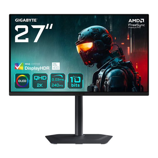Gigabyte 27" QHD 240Hz OLED FreeSync Gaming Monitor