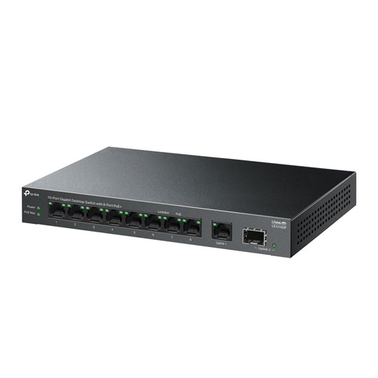 tp-link LS1210GP 10-Port Gigabit Desktop Switch with 8-Port PoE+