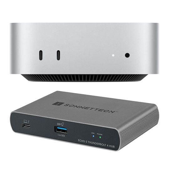 Apple Mac Mini, M4, 10-Core CPU, 16GB Unified Memory, 256GB SSD + Sonnet Echo 5 Dock Bundle LN154741 - MU9D3B/A | SCAN UK Apple Mac Mini, M4, 10-Core CPU, 16GB Unified Memory, 256GB SSD + Sonnet Echo 5 Dock Bundle LN154741 - MU9D3B/A | SCAN UK