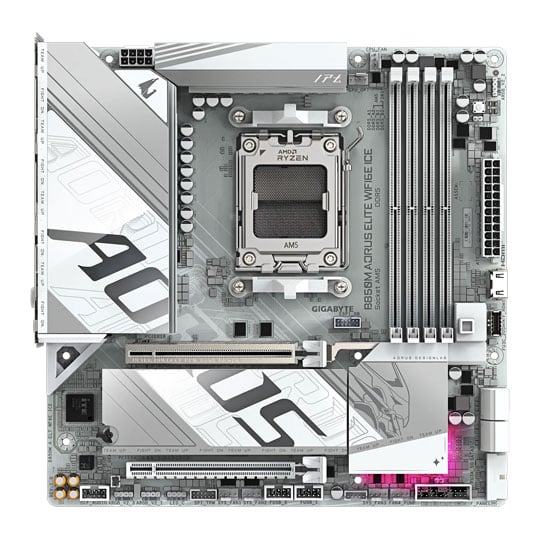 Gigabyte AMD B850M AORUS ELITE Wi-Fi 6E ICE mATX Motherboard