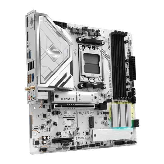 ASRock B850M Steel Legend DDR5 PCIe 5.0 microATX Motherboard : image 3