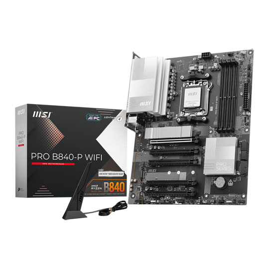 MSI PRO B840-P WiFi AM5 DDR5 PCIe 4.0 ATX Motherboard
