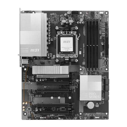 MSI PRO B840-P WiFi AM5 DDR5 PCIe 4.0 ATX Motherboard