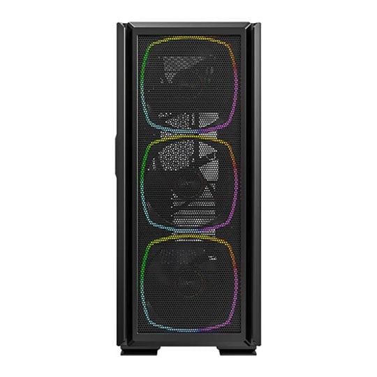 Open Box Montech SKY TWO GX Black Mid Tower Case Tempered Glass with Triple Premium ARGB 140mm Fans : image 3