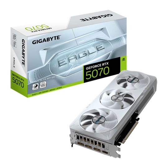 Gigabyte NVIDIA GeForce RTX 5070 EAGLE OC ICE SFF 12GB Blackwell Graphics Card