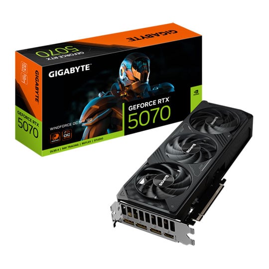 Gigabyte NVIDIA GeForce RTX 5070 WINDFORCE OC SFF 12GB Blackwell Graphics Card
