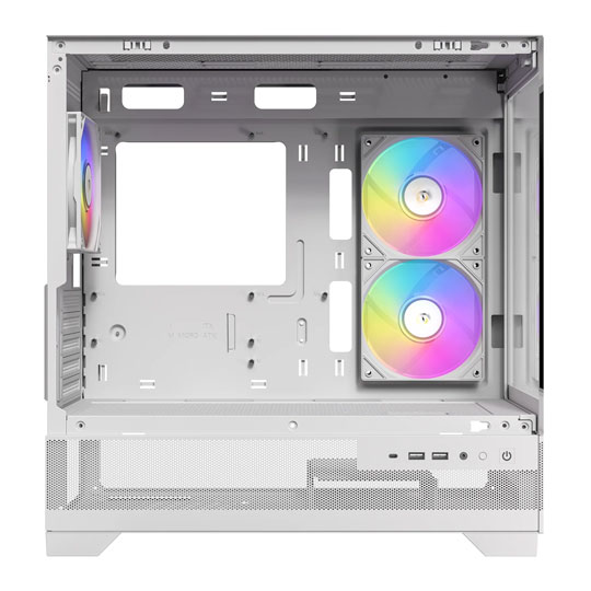Antec CX500M ARGB MicroATX Tempered Glass White PC Gaming Case : image 2