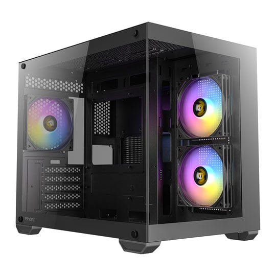 Antec CX600M ARGB mATXi Tower Tempered Glass Black PC Gaming Case