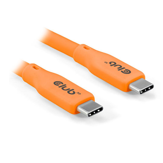 Club3D 2m Orange USB Type-C to USB Type-C Cable : image 2