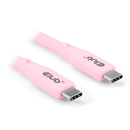 Club3D 2m Pink USB Type-C to USB Type-C Cable : image 2