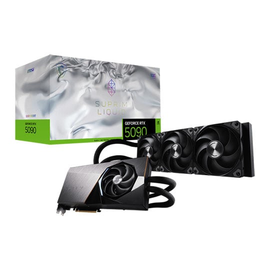 MSI NVIDIA GeForce RTX 5090 32GB SUPRIM LIQUID SOC Blackwell Graphics Card