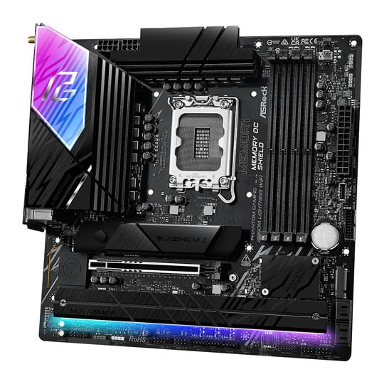 ASRock B860M Lightning WiFi DDR5 PCIe 5.0 Micro-ATX Motherboard : image 3