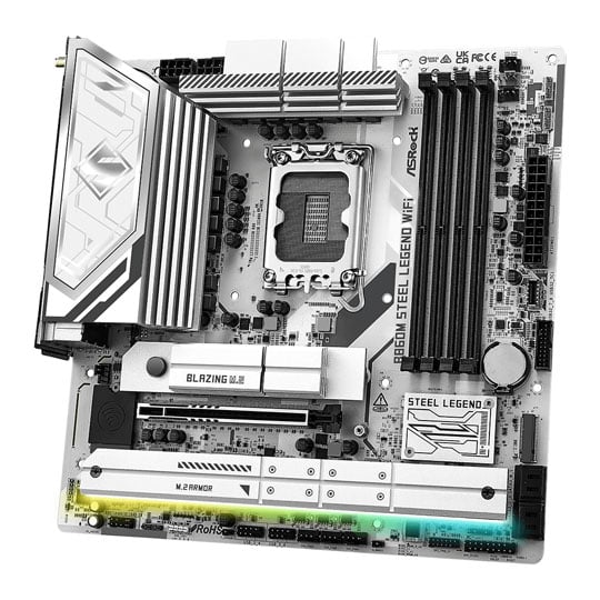 ASRock B860M Steel Legend WiFi DDR5 PCIe 5.0 Micro-ATX Motherboard : image 3