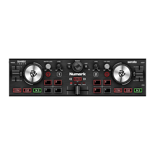 (Open Box) Numark DJ2GO 2 Touch, Pocket DJ Controller with Capacitive Touch Jog Wheels