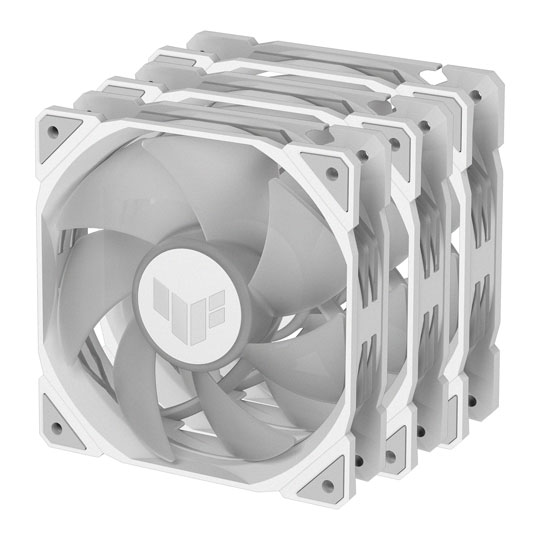 Asus TUF Gaming TR120 ARGB Triple Pack White Static Pressure Case Fans : image 4