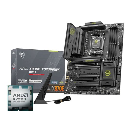AMD Ryzen 7 9800X3D OEM CPU + MSI MAG X870E TOMAHAWK WIFI7 DDR5 Motherboard Bundle