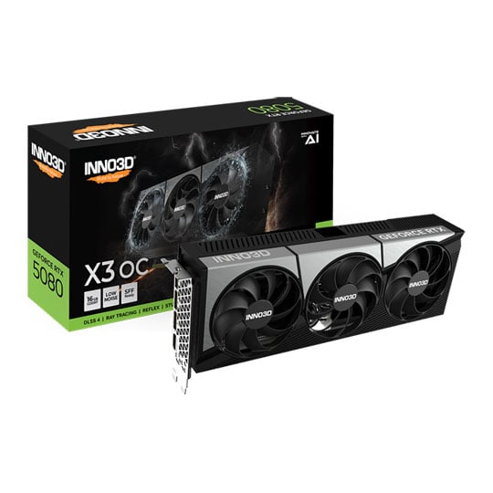 INNO3D NVIDIA GeForce RTX 5080 X3 OC 16GB Blackwell Graphics Card