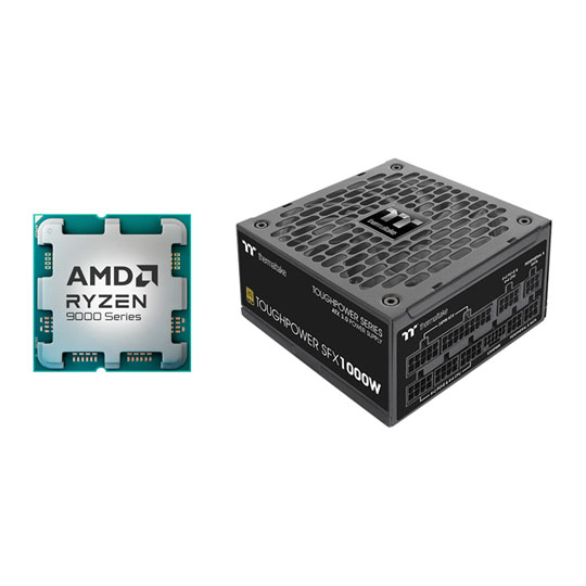 AMD Ryzen7 9800X3D CPU + Thermaltake Toughpower SFX-L 1000W Modular 80+ Gold PCIE 5 PSU