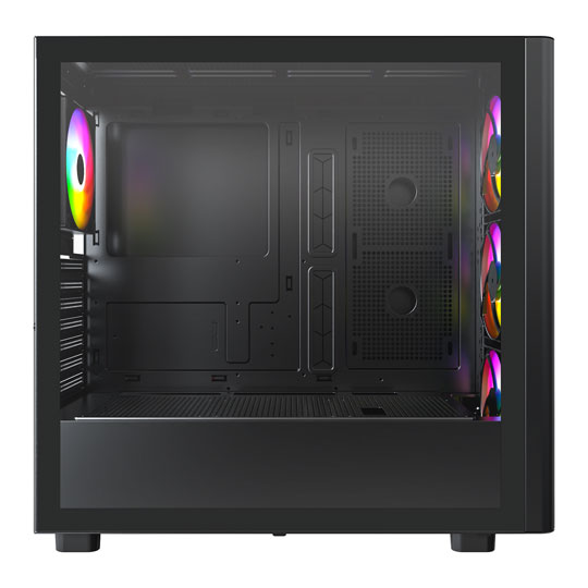 Montech XR WOOD Black Mid Tower PC Case with 4x ARGB Fans : image 2