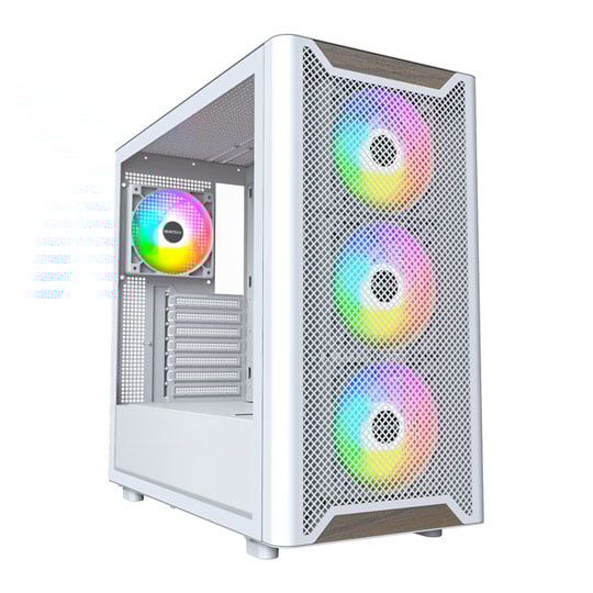 Montech XR WOOD White Mid Tower PC Case with 4x ARGB Fans