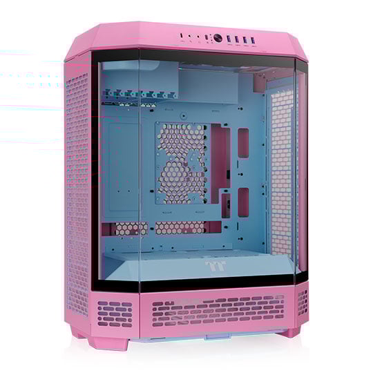 Thermaltake The Tower 600 Bubble Pink Mid Tower Tempered Glass PC Gaming Case