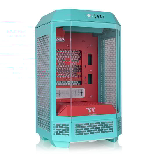 Thermaltake The Tower 250 Mint Strawberry Mini-Tower Tempered Glass mITX PC Gaming Case