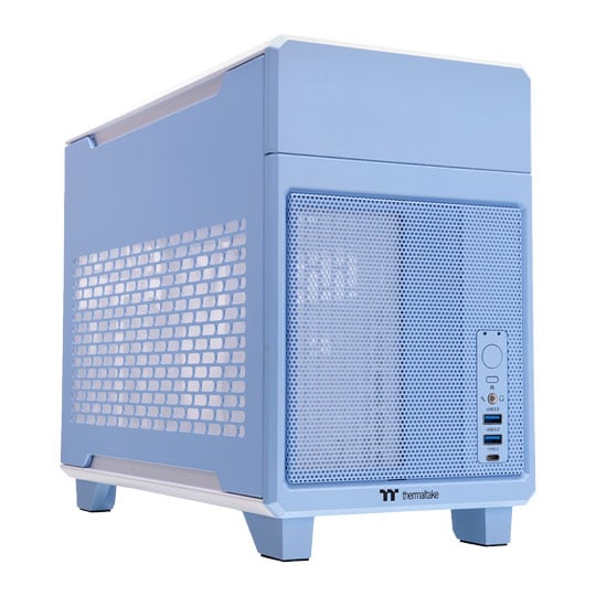 Thermaltake TR100 Blue Mini Tower mITX PC Gaming Case