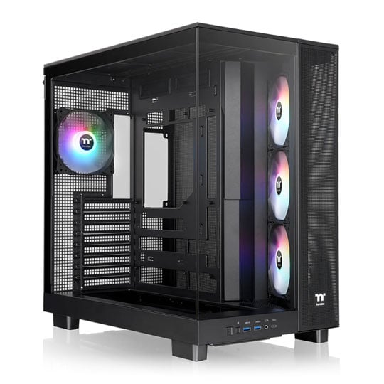 Thermaltake View 380 XL TG ARGB Mid Tower Dual Chamber Tempered Glass Gaming Case Black