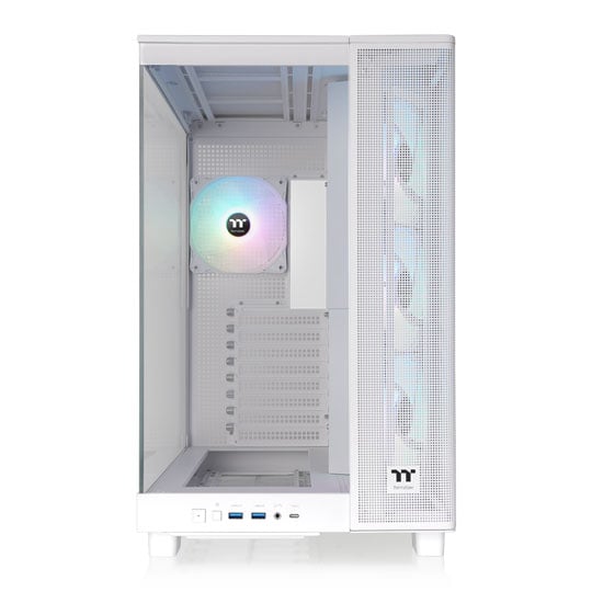 Thermaltake View 380 XL TG ARGB Mid Tower Dual Chamber Tempered Glass Gaming Case Snow : image 3