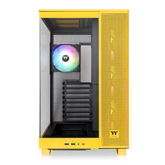 Thermaltake View 380 XL TG ARGB Mid Tower Dual Chamber Tempered Glass Gaming Case Bumblebee : image 3