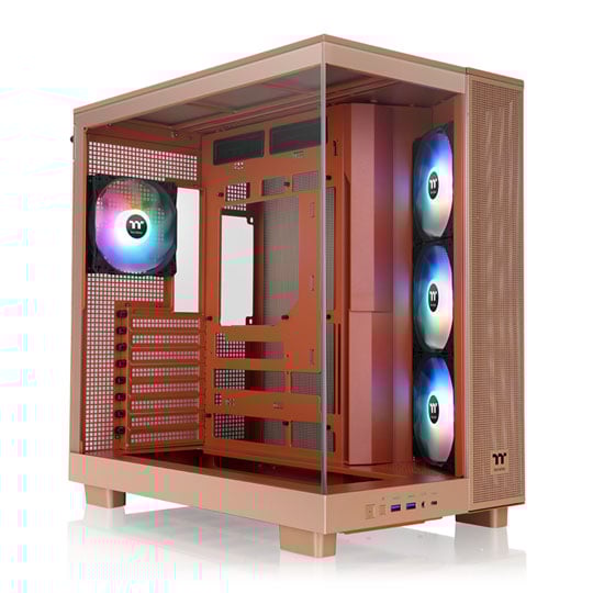 Thermaltake View 380 XL TG ARGB Mid Tower Dual Chamber Tempered Glass Gaming Case Gravel Sand