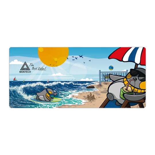 Montech GMP 102 King Penguin Summer Beach Extended Gaming Mouse Pad XL 900mm x 400mm x 5mm