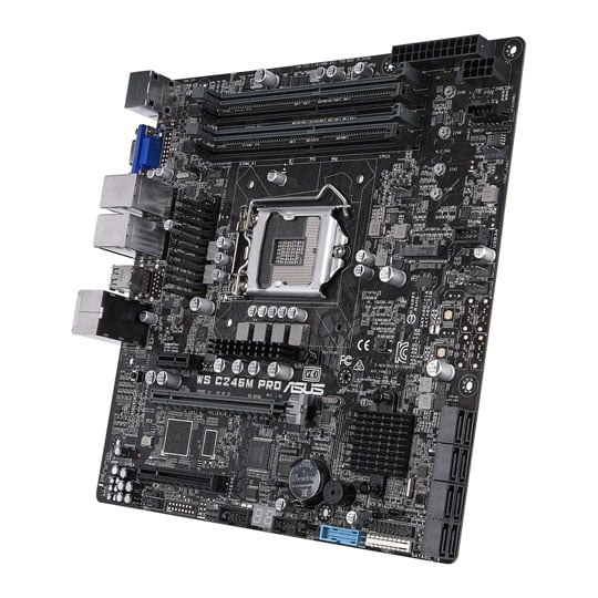 Refurbished ASUS Rack Optimised WS C246M PRO Intel Xeon E Micro ATX Motherboard : image 2