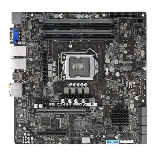 Refurbished ASUS Rack Optimised WS C246M PRO Intel Xeon E Micro ATX Motherboard : image 3