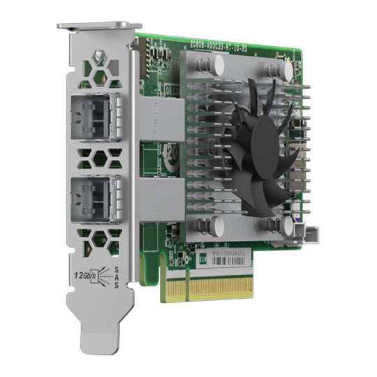 QNAP PCIe Gen3 x8 Dual-Port SAS Host Bus Adapter Expansion Card for JBOD NAS
