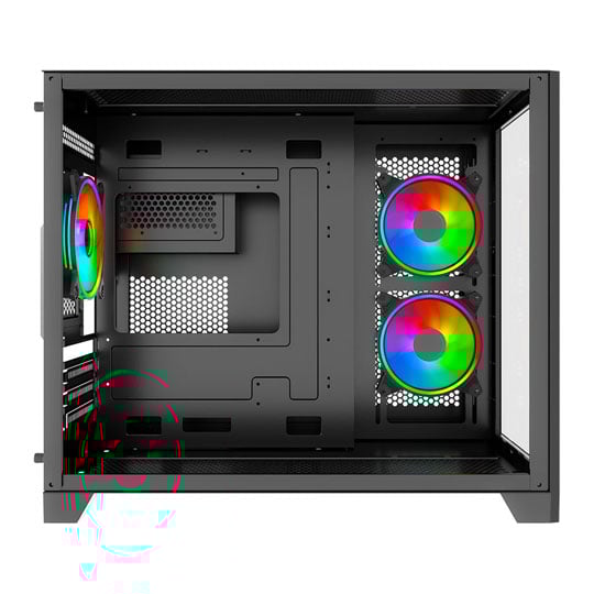 Vida Akira V2 Black Tempered Glass Micro-ATX PC Gaming Case : image 2