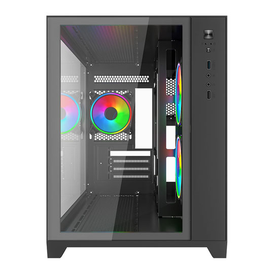 Vida Akira V2 Black Tempered Glass Micro-ATX PC Gaming Case : image 3