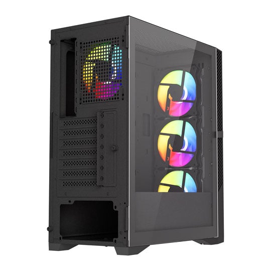 VIDA Typhoon Black Tempered Glass ATX PC Gaming Case : image 4