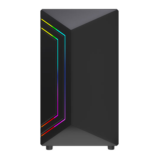 VIDA Apollo M Black Tempered Glass Micro-ATX PC Gaming Case : image 3